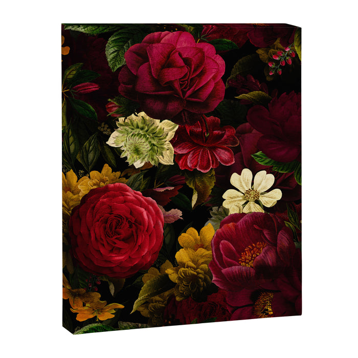 Dutch Midnight Vintage Red Roses Garden Canvas Print Gallery Image 1
