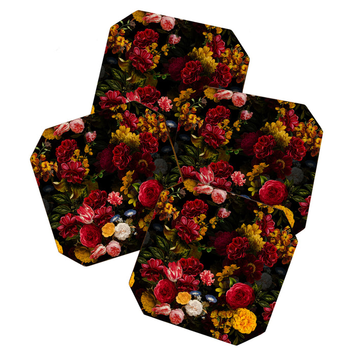 Dutch Vintage Midnight Flower Garden Coaster Gallery Image 1