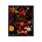 Dutch Vintage Midnight Flower Garden Framed Canvas Print Gallery Image 8