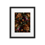 Enchanting Lush Baroque Midnight Flower Garden Framed Art Print Gallery Image 6