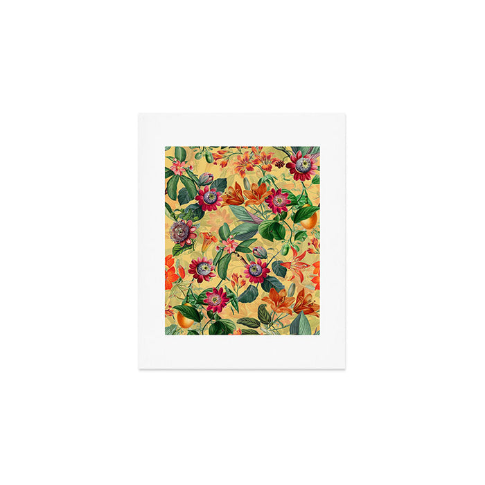 Exotic Sunny Vintage Passionflower Garden Art Print Gallery Image 1