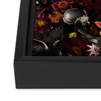 Gothic Night Skulls Flower Botanical Midnight Garden Framed Canvas Print Gallery Image 3