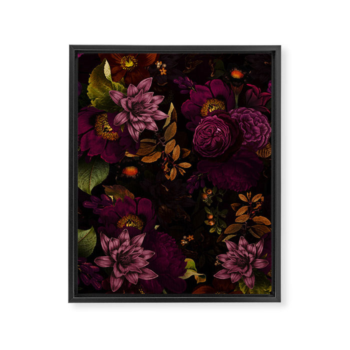 Magical Vintage Night Garden Framed Canvas Print Gallery Image 1