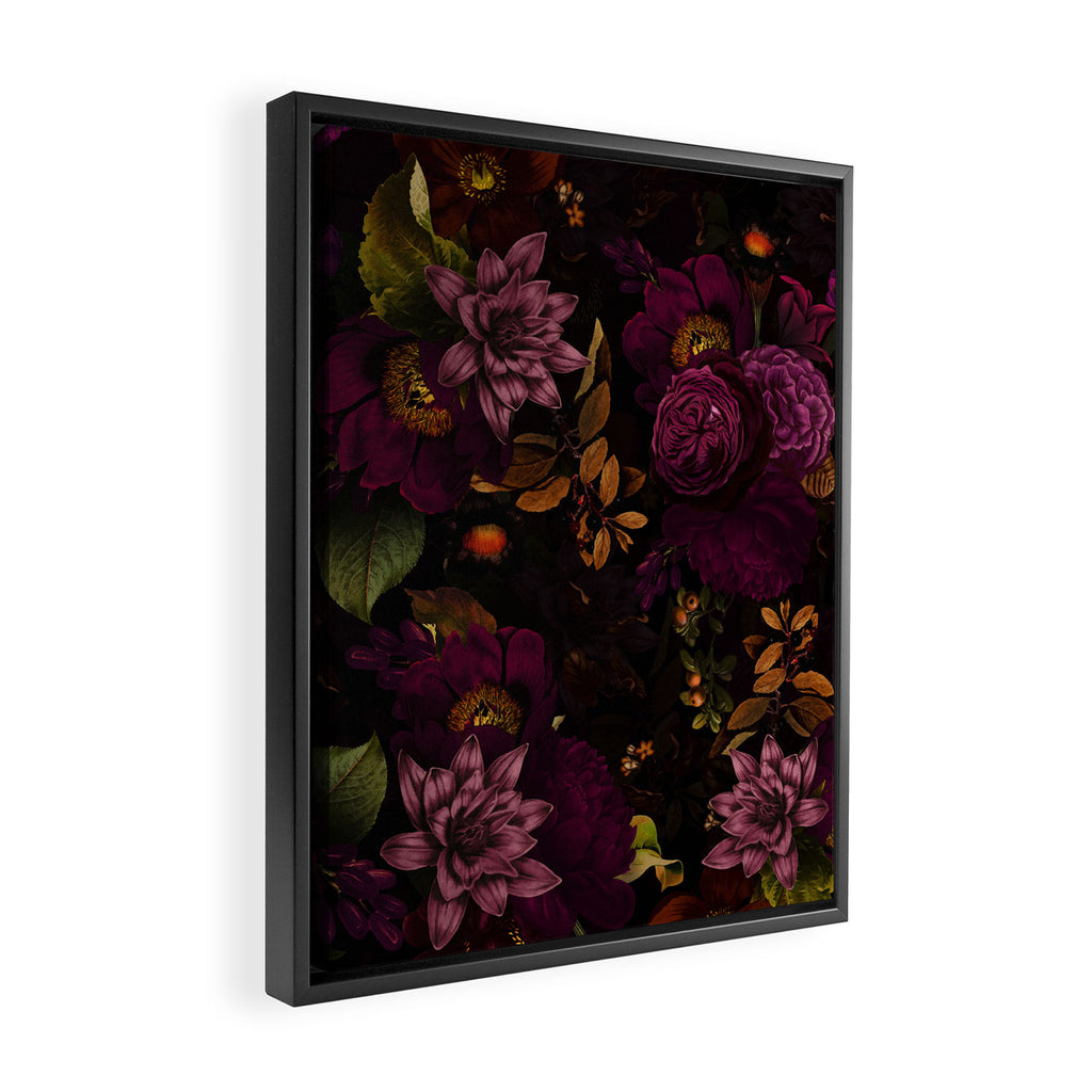 Magical Vintage Night Garden Framed Canvas Print Gallery Image 2