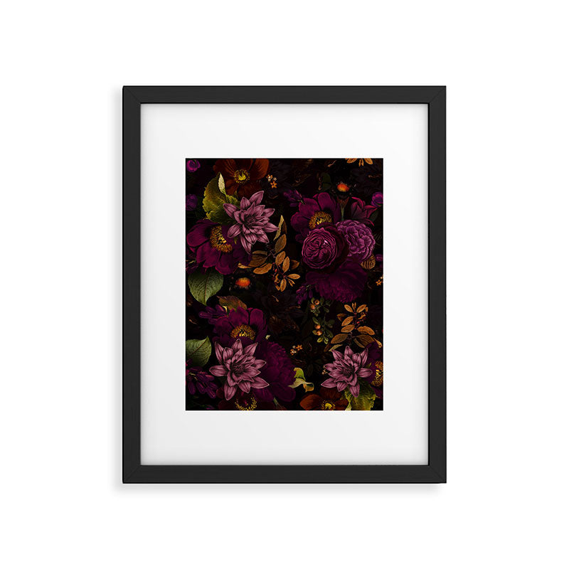 Magical Vintage Night Garden Framed Art Print Gallery Image 6