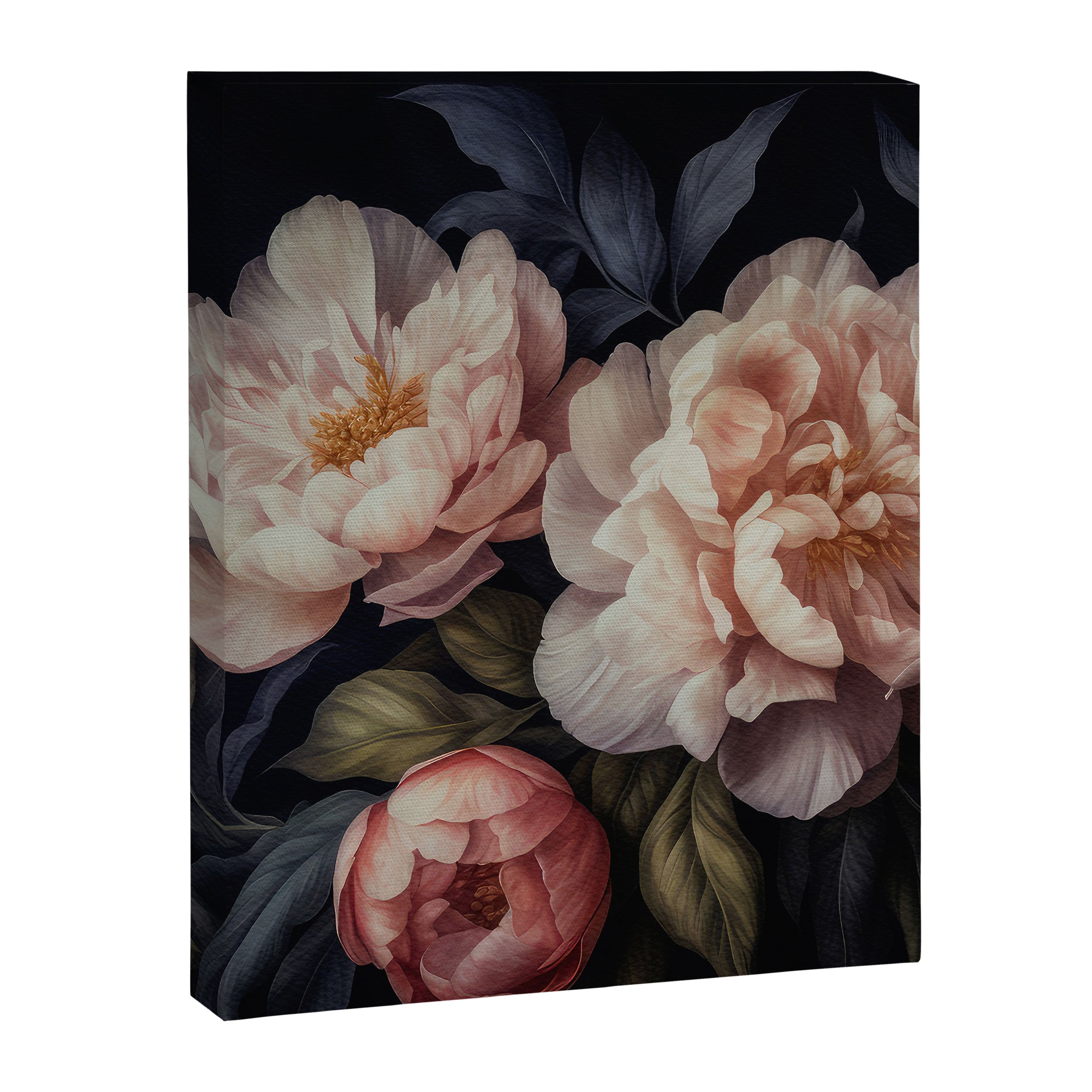 Moody Vintage Dark Baroque Florals  Canvas Print Gallery Image 6