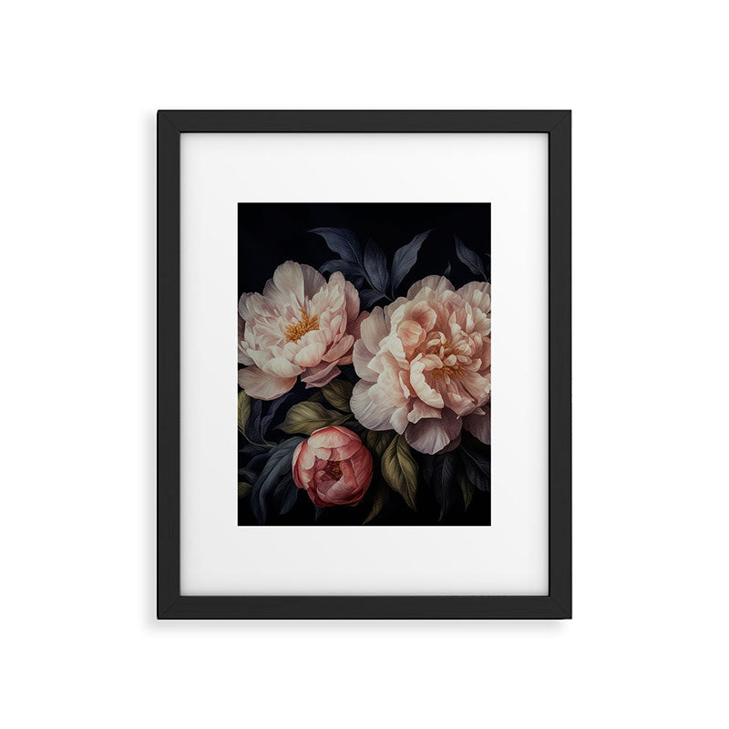 Moody Vintage Dark Baroque Florals  Framed Art Print Gallery Image 5