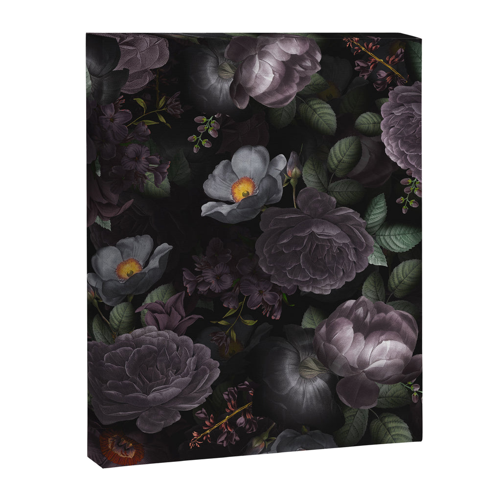Mystic Moon Night Roses Botanical Flower Garden Canvas Print Gallery Image 8