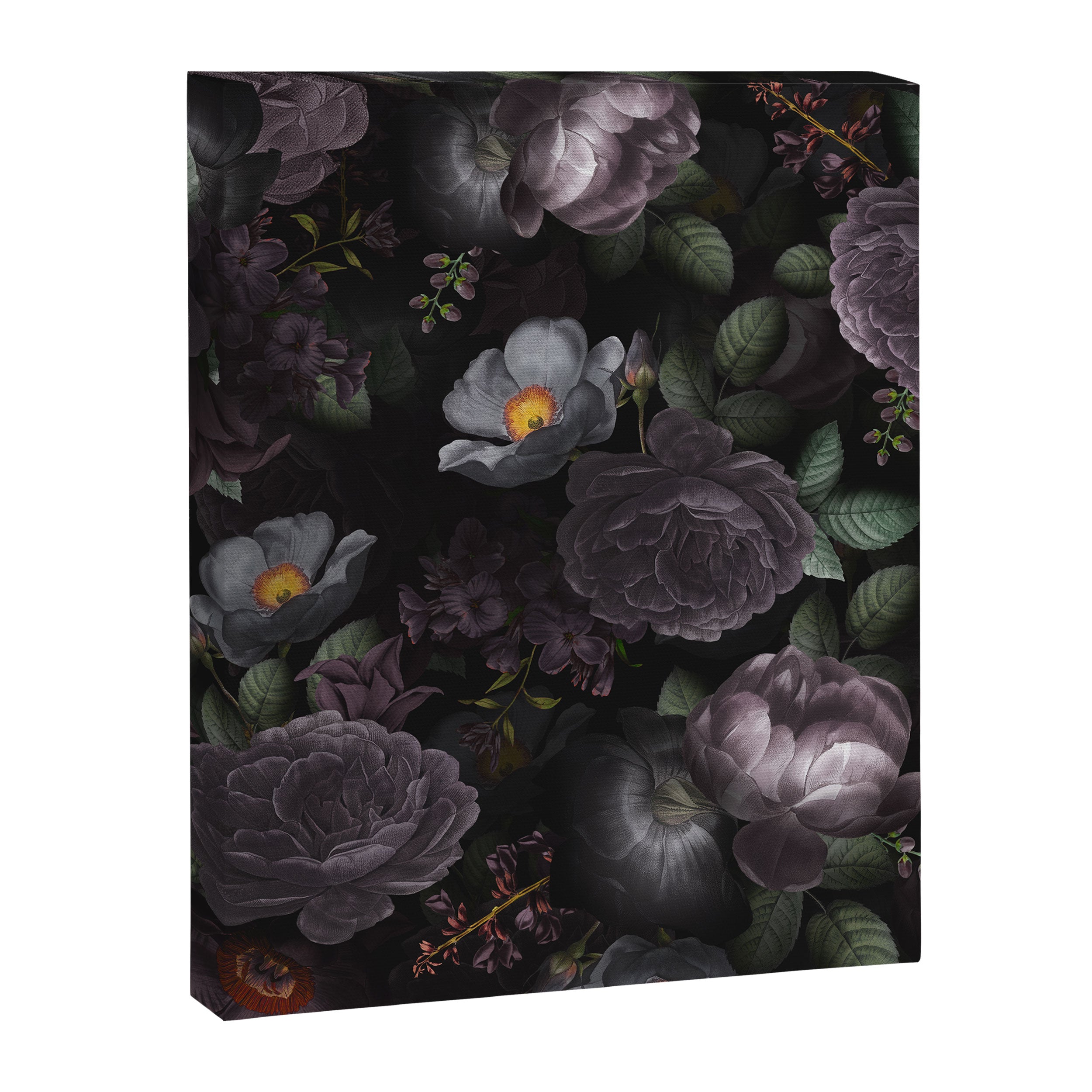 Mystic Moon Night Roses Botanical Flower Garden Canvas Print Gallery Image 8