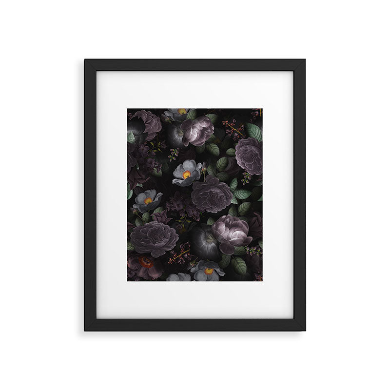 Mystic Moon Night Roses Botanical Flower Garden Framed Art Print Gallery Image 6