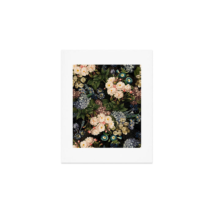 Mystic Vintage Midnight Rose Garden Art Print Gallery Image 1