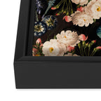 Mystic Vintage Midnight Rose Garden Framed Canvas Print Gallery Image 3
