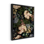 Mystic Vintage Midnight Rose Garden Framed Canvas Print Gallery Image 2