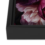 Nostalgic Lush Baroque Night Flowers Framed Canvas Print Gallery Image 3
