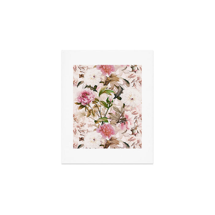 Vintage And Shabby Chic- Pink  Summer Peonies Antique Botanical Flower Garden Art Print Gallery Image 1