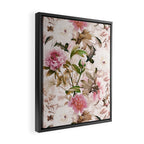 Vintage And Shabby Chic- Pink  Summer Peonies Antique Botanical Flower Garden Framed Canvas Print Gallery Image 2