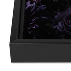 Vintage Black Dramatic Glamour Autumn Romanticism: Maximalism Moody Florals - Grand Millennial Midnight purple Roses Black Bouquets and Nostalgic Gothic Mystic Flowers Framed Canvas Print Gallery Image 3