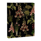 Vintage Botanical Springflowers And Herbs Midnight Garden Canvas Print Gallery Image 8