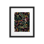 Vintage Jungle Birds Night Garden Framed Art Print Gallery Image 6