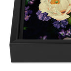 Vintage Midnight Purple Botanical Roses Flower Garden Framed Canvas Print Gallery Image 3