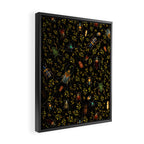 Vintage Mystic Night Beetle And Bugs Dance  Framed Canvas Print Gallery Image 2