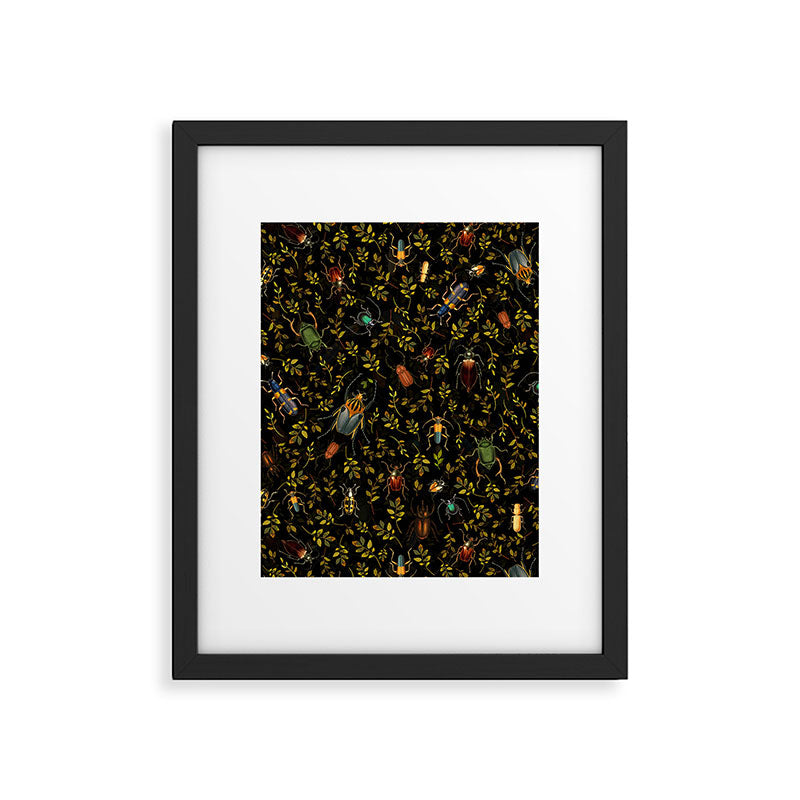 Vintage Mystic Night Beetle And Bugs Dance  Framed Art Print Gallery Image 6
