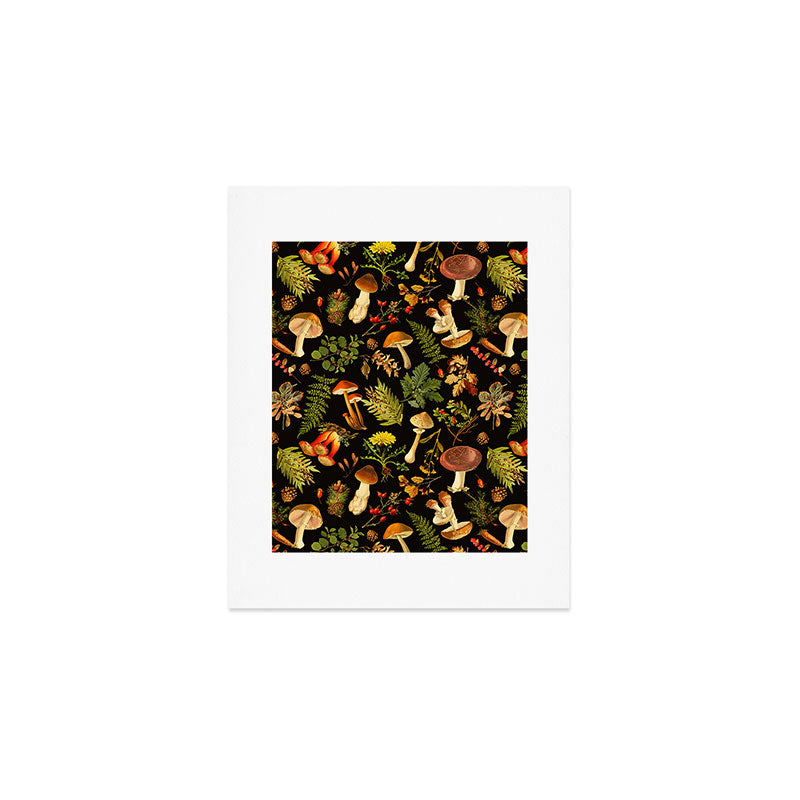 Vintage & Shabby Chic - Autumn Harvest Black Art Print Gallery Image 1