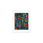 Vintage & Shabby Chic - Blue Midnight Spring Botancial Flower Garden Art Print Gallery Image 1