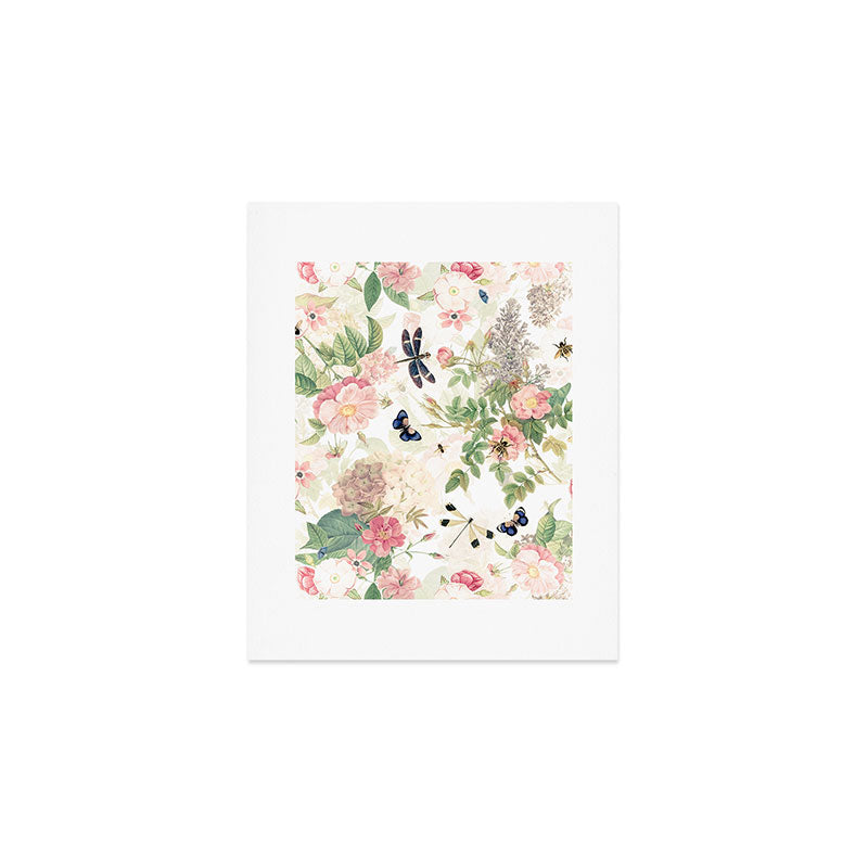 Vintage & Shabby Chic - Botanical Flower Roses Garden Art Print Gallery Image 1