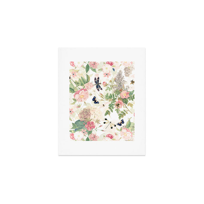 Vintage & Shabby Chic - Botanical Flower Roses Garden Art Print Gallery Image 1