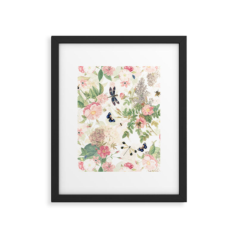 Vintage & Shabby Chic - Botanical Flower Roses Garden Framed Art Print Gallery Image 6