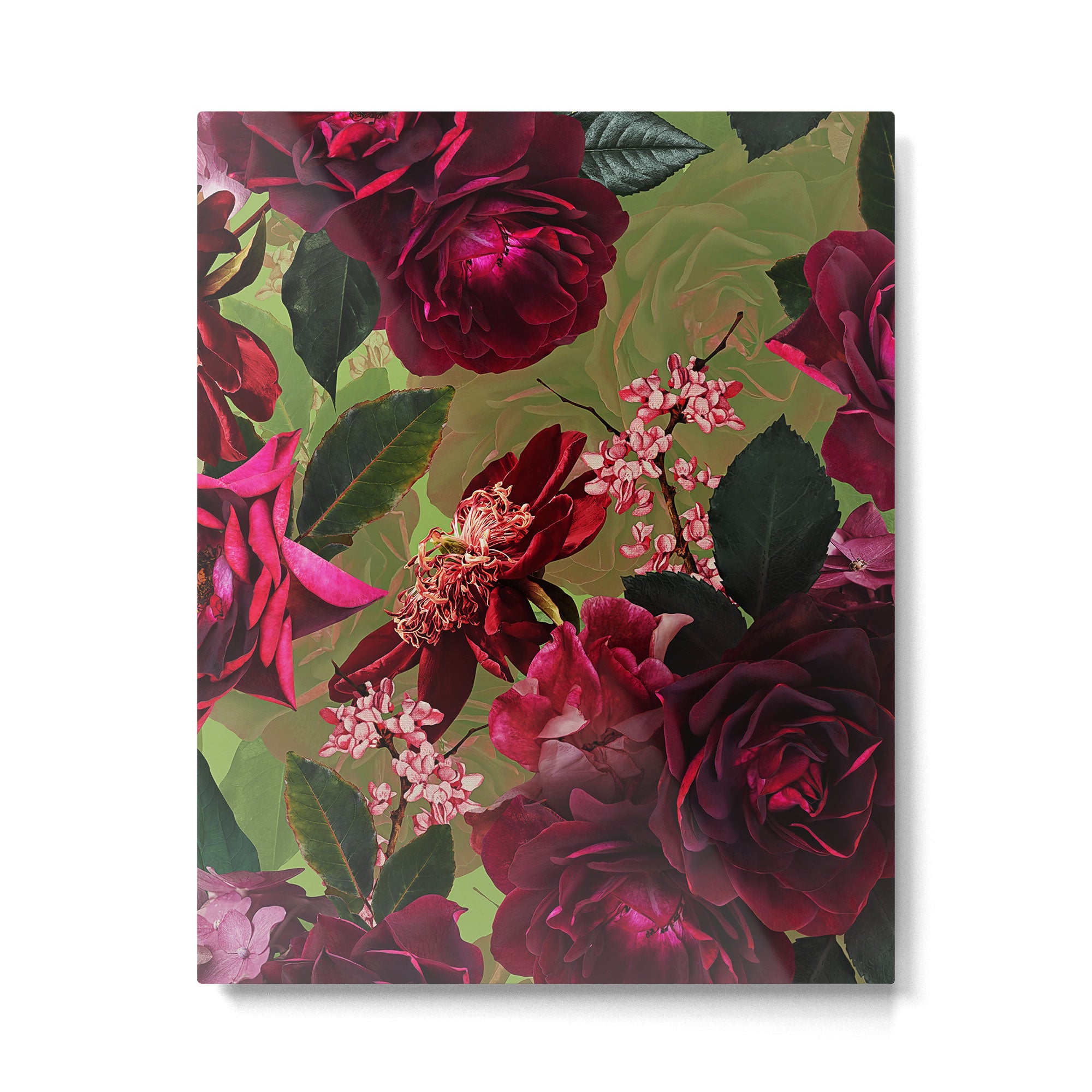 Vintage & Shabby Chic - Botanical Roses Summer Garden   Metal Print Gallery Image 4