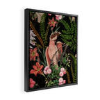 Vintage & Shabby Chic - Botanical Tropical Night Pattern  Framed Canvas Print Gallery Image 2