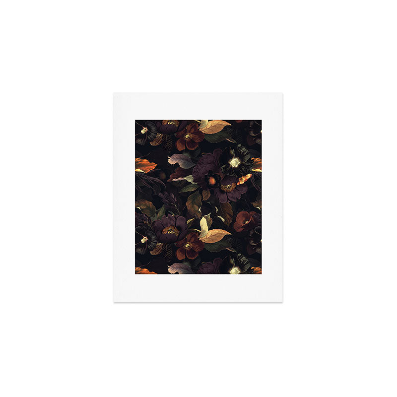 Vintage & Shabby Chic - Flowers at Night Art Print Gallery Image 1