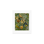 Vintage & Shabby Chic - Green Tropical Bird Flower Garden Art Print Gallery Image 1