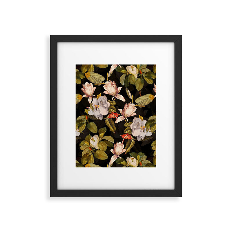 Vintage & Shabby Chic - Midnight Magnolia Botanical Garden Framed Art Print Gallery Image 6