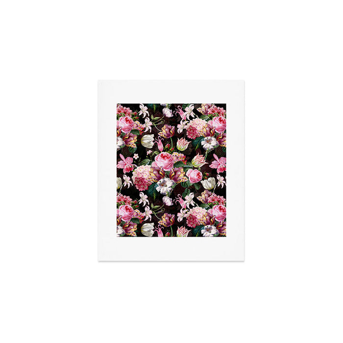 Vintage & Shabby Chic - Midnight Rose Garden Art Print Gallery Image 1