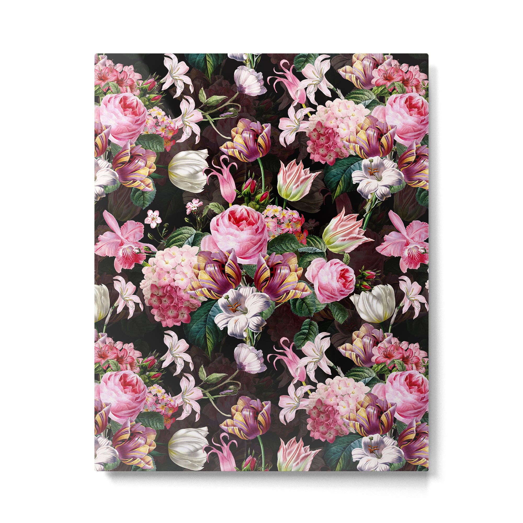 Vintage & Shabby Chic - Midnight Rose Garden Metal Print Gallery Image 6