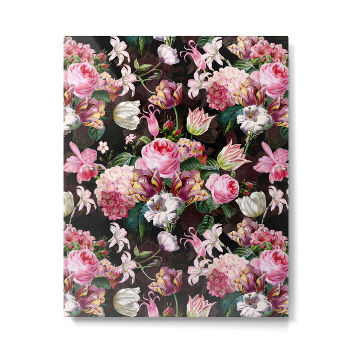 Vintage & Shabby Chic - Midnight Rose Garden Metal Print Gallery Image 1