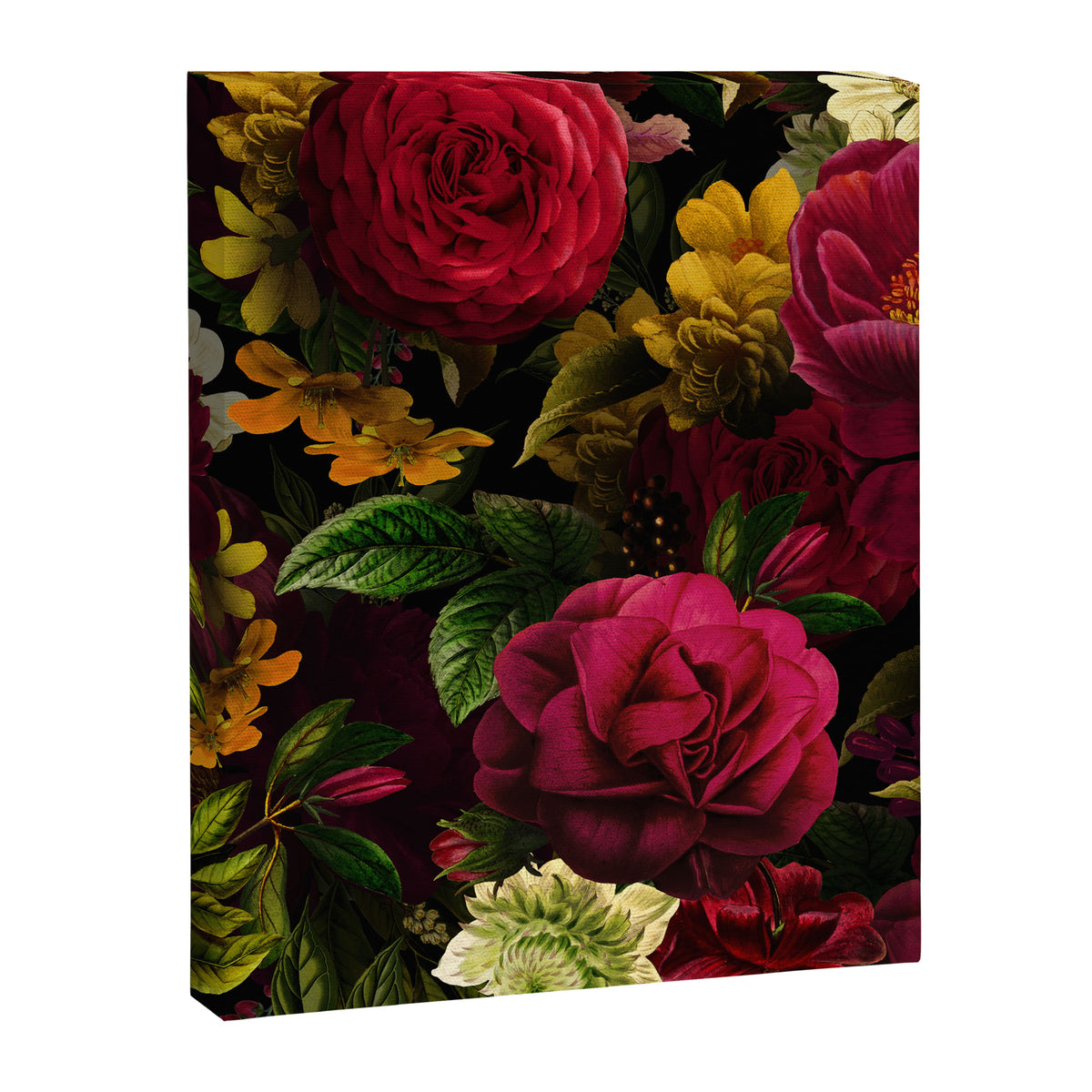 Vintage & Shabby Chic - Mystical Night Roses Bouquet Canvas Print Gallery Image 8