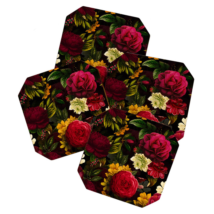Vintage & Shabby Chic - Mystical Night Roses Bouquet Coaster Gallery Image 1
