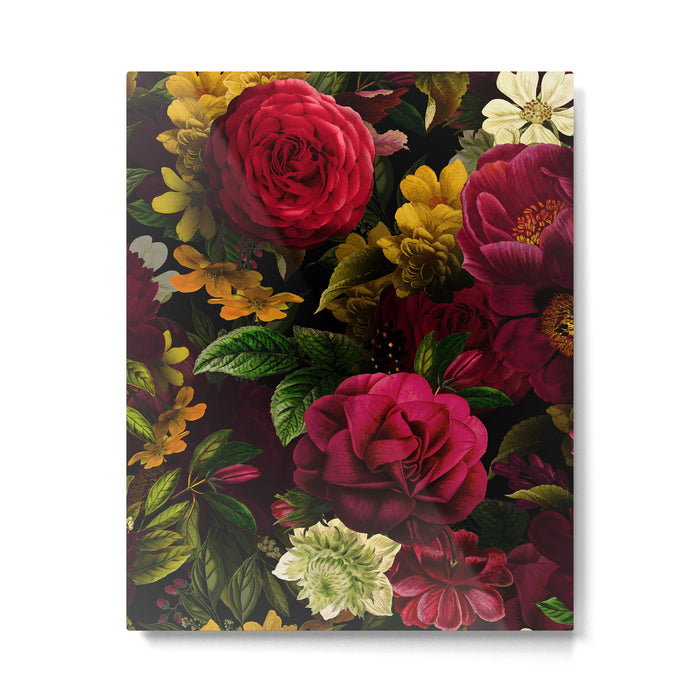 Vintage & Shabby Chic - Mystical Night Roses Bouquet Metal Print Gallery Image 1