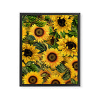 Vintage & Shabby Chic - Noon Sunflowers Garden Framed Canvas Print Gallery Image 8