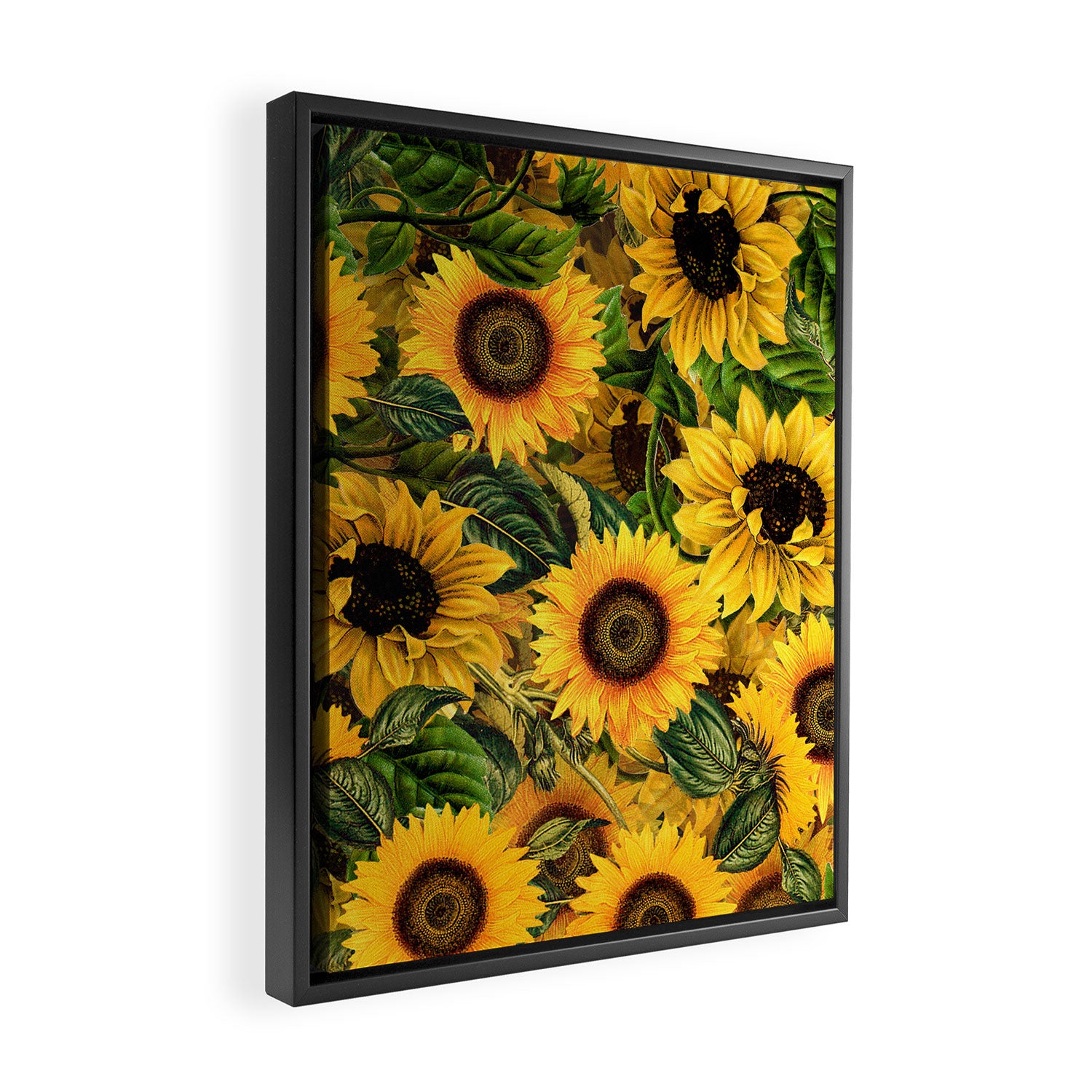Vintage & Shabby Chic - Noon Sunflowers Garden Framed Canvas Print Gallery Image 2