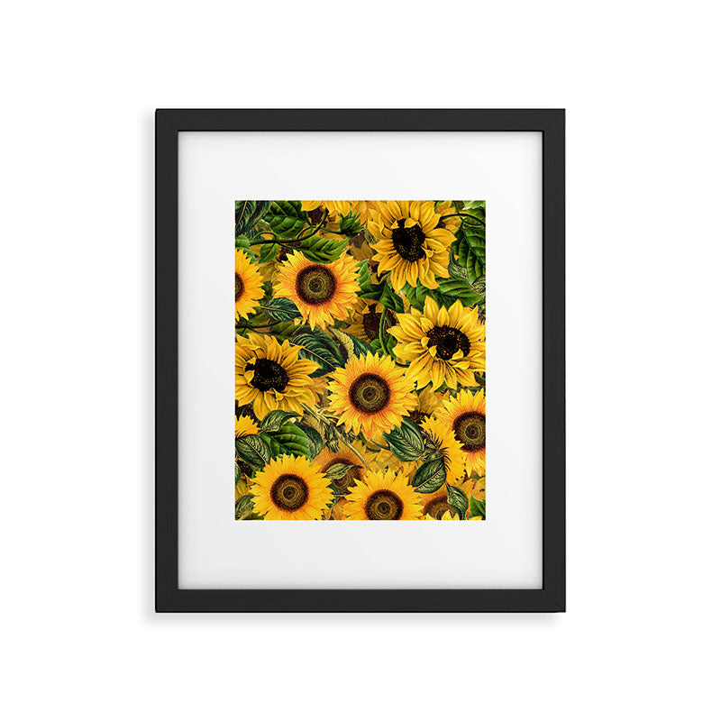 Vintage & Shabby Chic - Noon Sunflowers Garden Framed Art Print Gallery Image 6