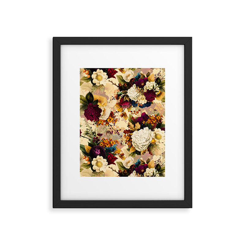 Vintage & Shabby Chic -  Nostalgic Winter Florals Pattern Framed Art Print Gallery Image 6