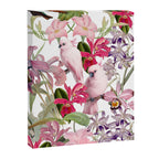 Vintage & Shabby Chic Pink Cockatoo Tropical Flower Jungle Canvas Print Gallery Image 8