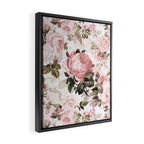 Vintage & Shabby Chic - Sepia Pink Roses  Framed Canvas Print Gallery Image 2