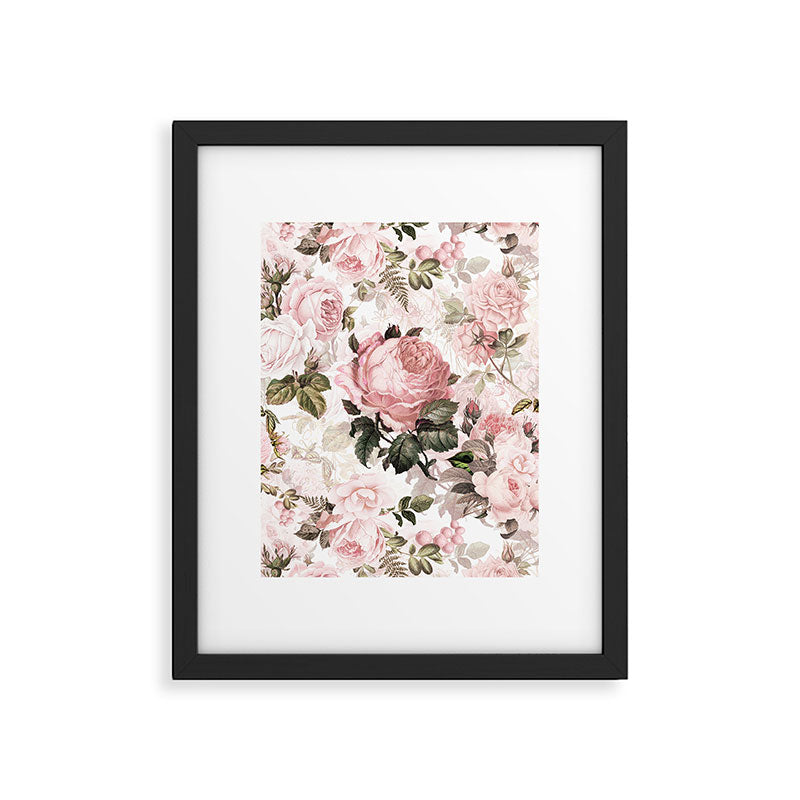 Vintage & Shabby Chic - Sepia Pink Roses  Framed Art Print Gallery Image 6