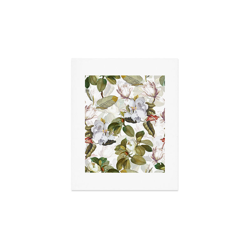 Vintage & Shabby Chic - Spring Flowers Magnolia Botanical Garden Art Print Gallery Image 1